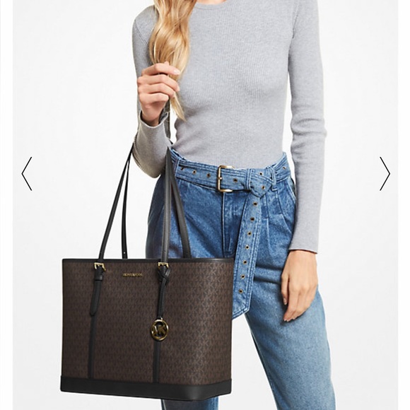 MICHAEL KORS
Jet Set Travel Large Logo Tote Shoulder Bag
COLOR BROWN/BLK
NWT - Picture 7 of 16